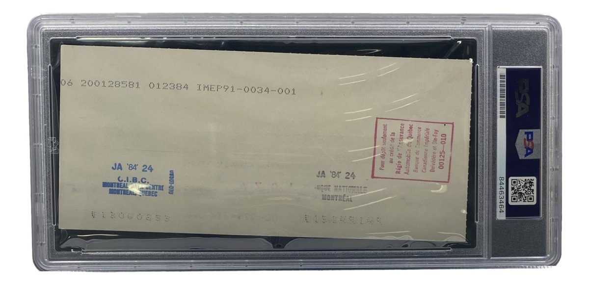Authentic Maurice Richard Signed Montreal Canadiens Bank Check #438 PSA/DNA Certified - Perfect for Hockey Memorabilia Collectors & Sports Fans Display