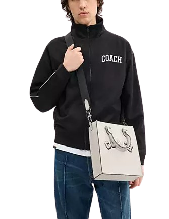 Coach Dylan Tote Bag With Varsity Motif - Stylish Leather Shoulder Bag for Women, Perfect for Work, Travel & Everyday Use