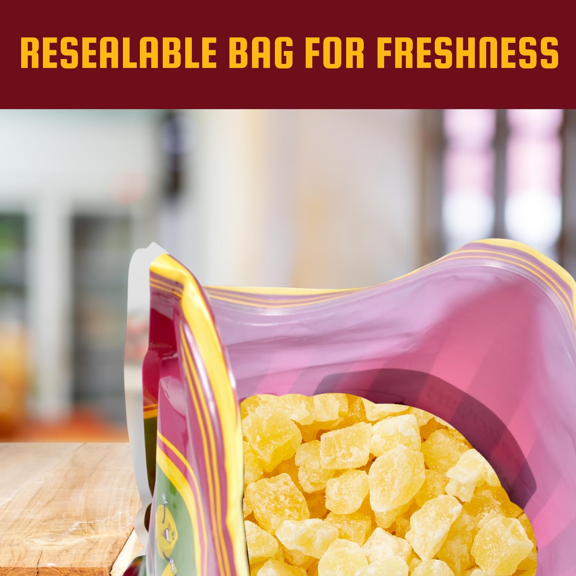 Premium Dried Pineapple Chunks - 5lb Bulk Bag | Kosher Certified, Rich in Vitamins, Minerals & Fiber | Healthy Vegan Snack for Hiking, Office & Kids Lunch | Antioxidant-Rich Natural Sweet Treat