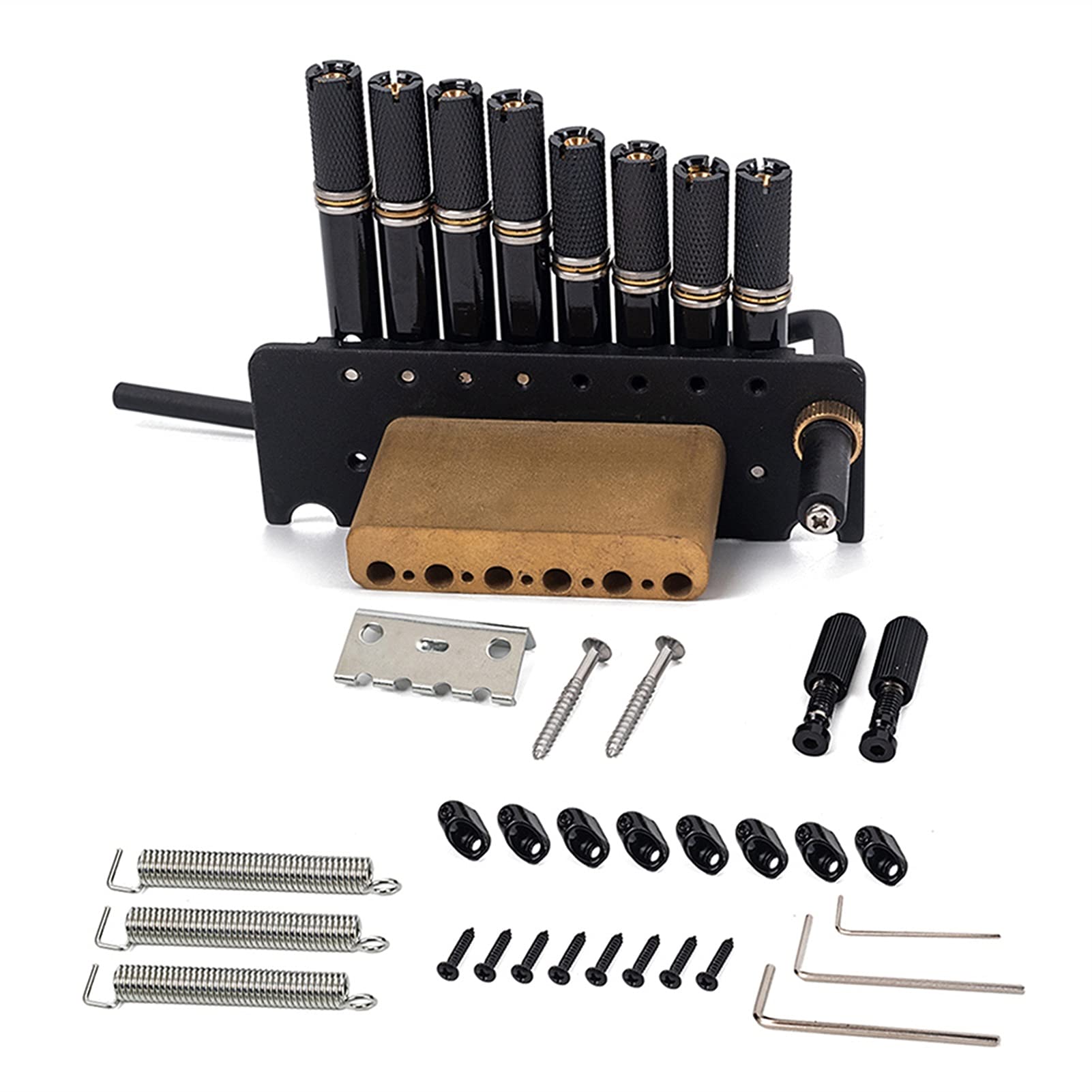 8-String Headless Electric Guitar Bridge Saddle & Tremolo System with Tailpiece - Replacement Guitar Parts for Professional Musicians & Stage Performances