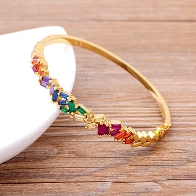 Luxury Evil Eye Bangle Bracelet for Women - 14 Styles Gold & Copper Cuff Bracelet with Cubic Zirconia, Protection Charm Jewelry Gift for Girls | Perfect for Everyday Wear, Parties & Spiritual Protection