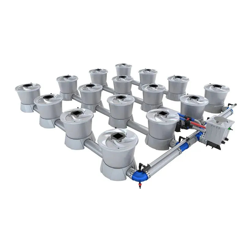 Alien Hydroponics V System Deep Water Culture (DWC) Hydroponic Growing System - 16 Pot Plant Grow Kit for Indoor Gardening, Homegrown Vegetables & Herbs - Perfect for Hydroponic Farms, Greenhouses & Urban Farming