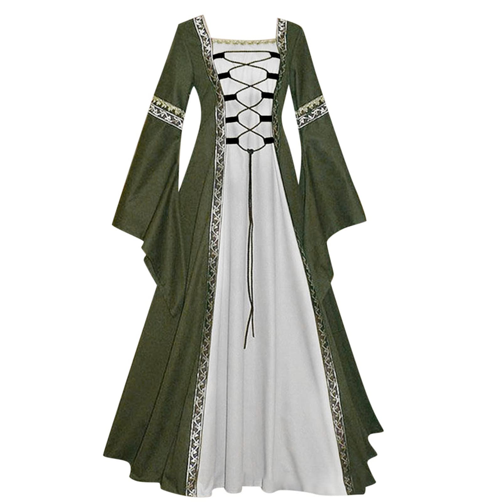 XUNRYAN Gothic Victorian Princess Dress for Women & Girls - Halloween Costume, Medieval Renaissance Cosplay, Witch Vampire Pirate Outfit - Perfect for Halloween Parties, Cosplay Events & Themed Dances