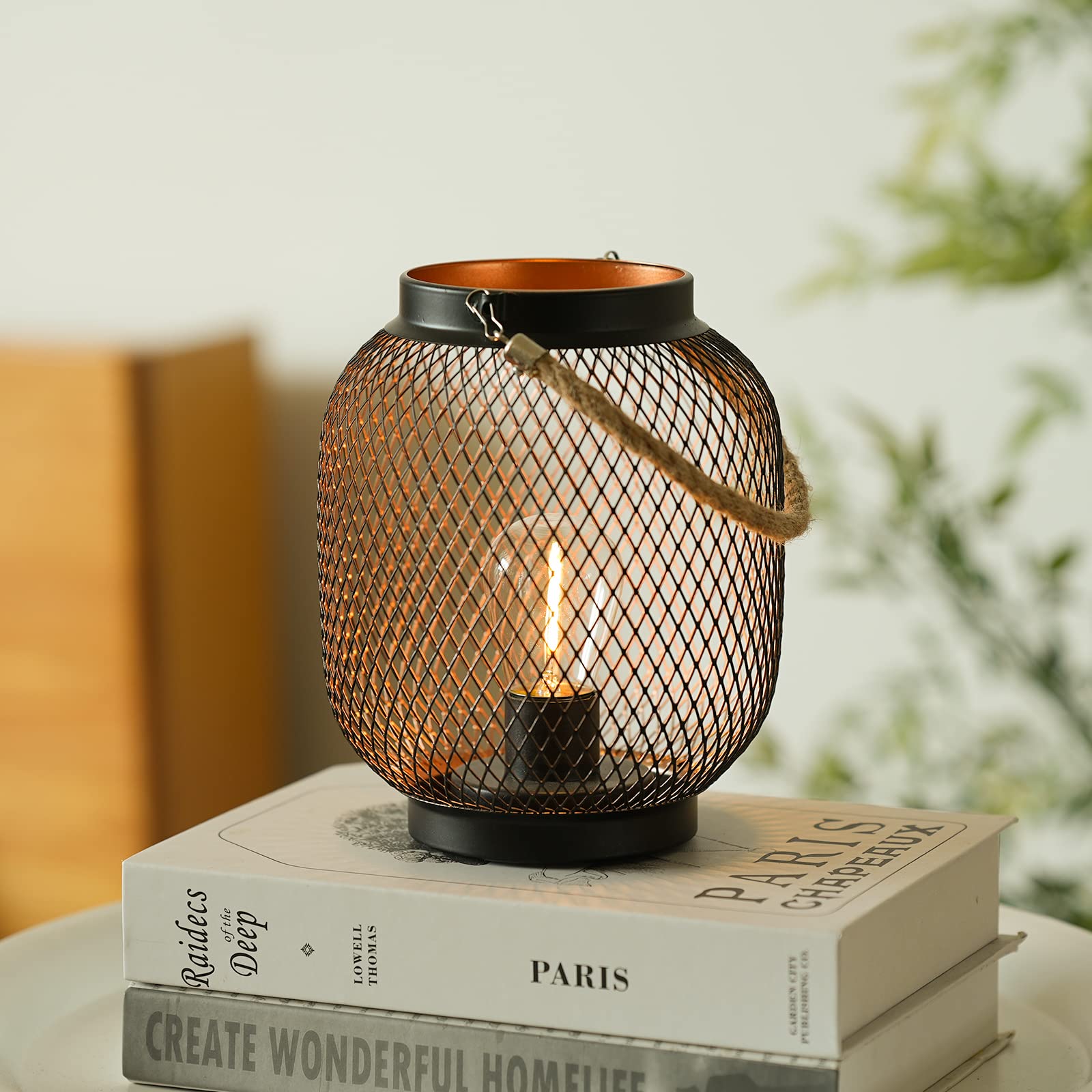 JAOSELAP Cordless Table Lamp - Vintage LED Night Light for Home & Office Decor
