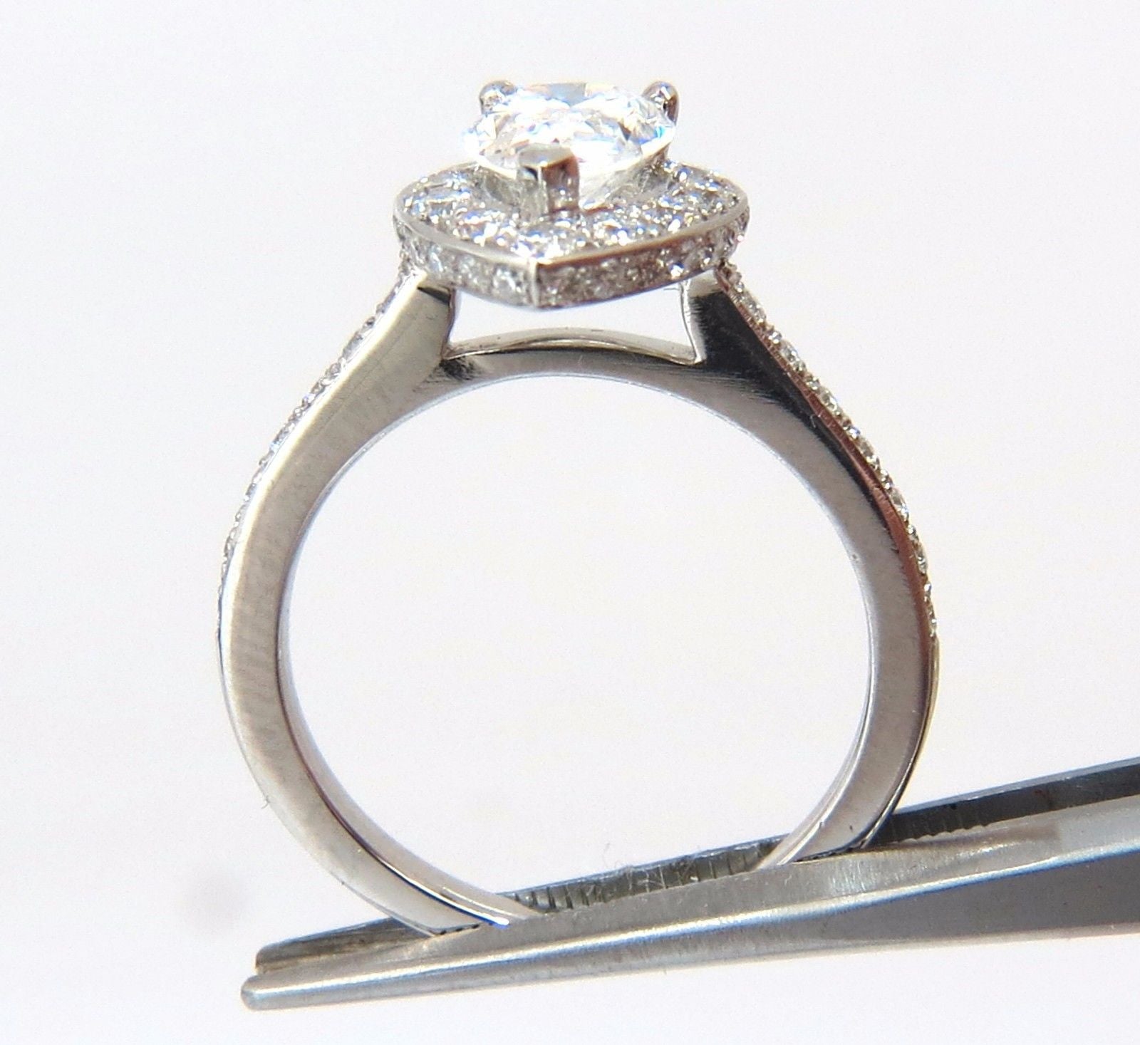 GIA Certified 1.15ct Pear Shape Diamond Engagement Ring with 1.00ct Round Accents in Platinum - Perfect for Wedding, Proposal & Anniversary Gifts