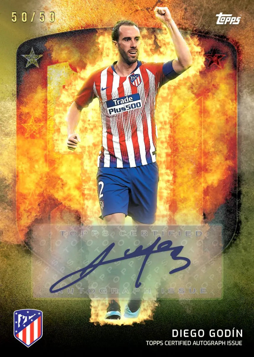 Official Topps Atlético de Madrid 2023-2024 Team Set - Collectible Football Trading Cards for Fans & Memorabilia Collectors - Perfect for Display, Gifts, and Match Day Souvenirs