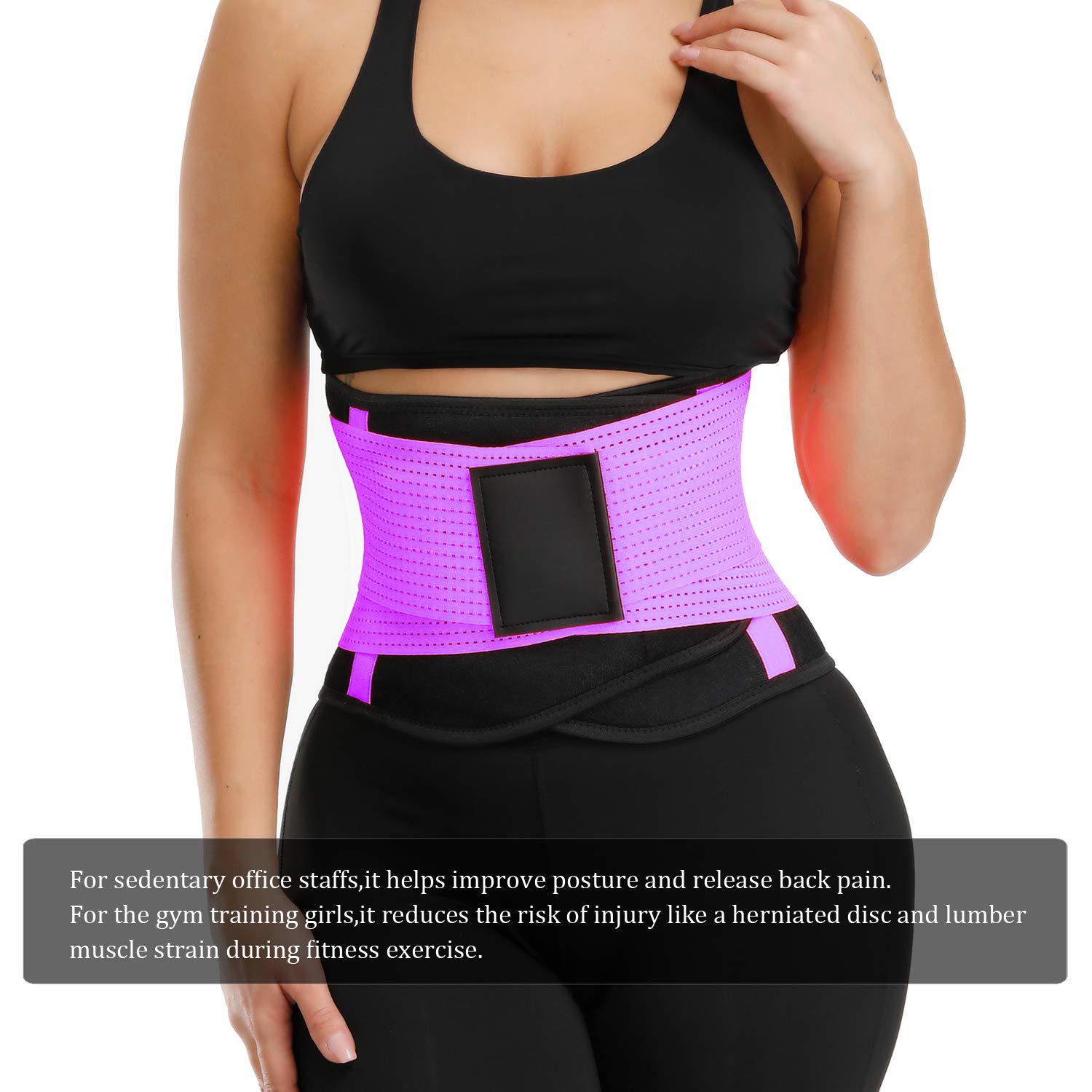 VENUZOR Waist Trainer Belt for Women - Slimming Body Shaper & Waist Cincher - Postpartum Recovery & Workout Girdle - Tummy Control Shapewear for Weight Loss & Gym Training (Black, Medium) - Perfect for Post-Pregnancy, Fitness & Everyday Wear