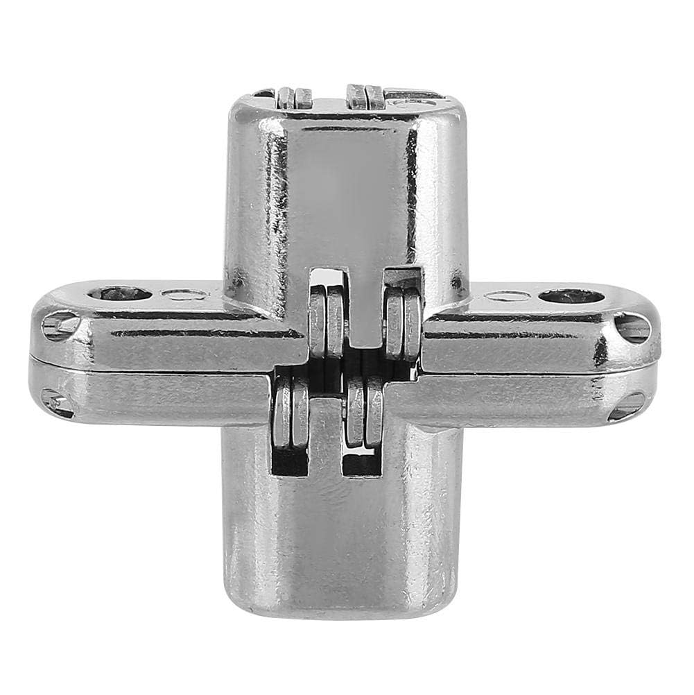 2PCS 180 Degree Hidden Hinges - Zinc Alloy Invisible Concealed Cross Door Hinges for Cabinets & Furniture - Easy Installation Cabinet Hardware Kit (XS) | Perfect for Kitchen Cabinets, Wardrobes, and DIY Furniture Projects