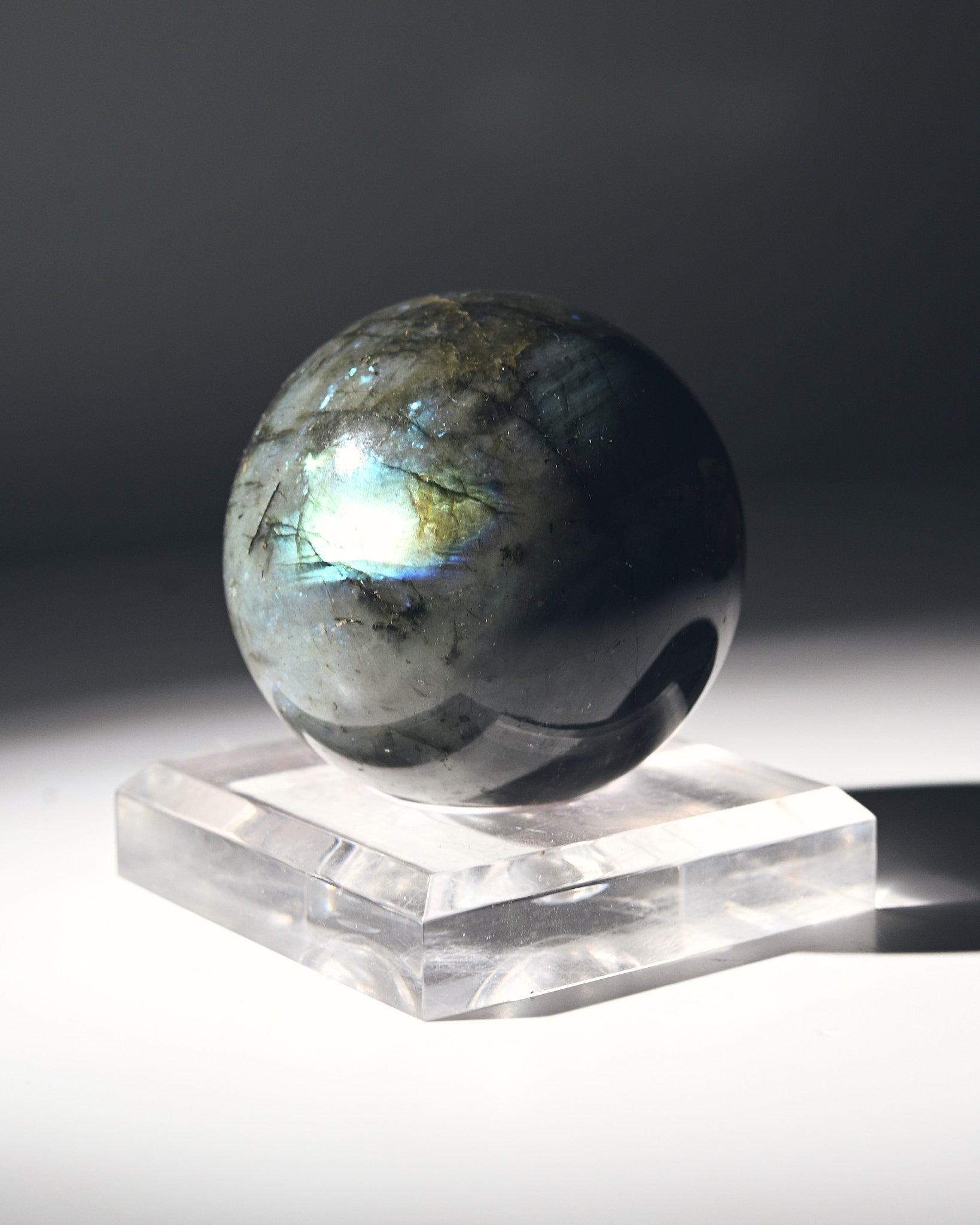 3 Inch Labradorite Crystal Sphere - Natural Healing Stone for Meditation, Reiki, and Home Decor | Perfect for Energy Work, Spiritual Gifts & Yoga Space