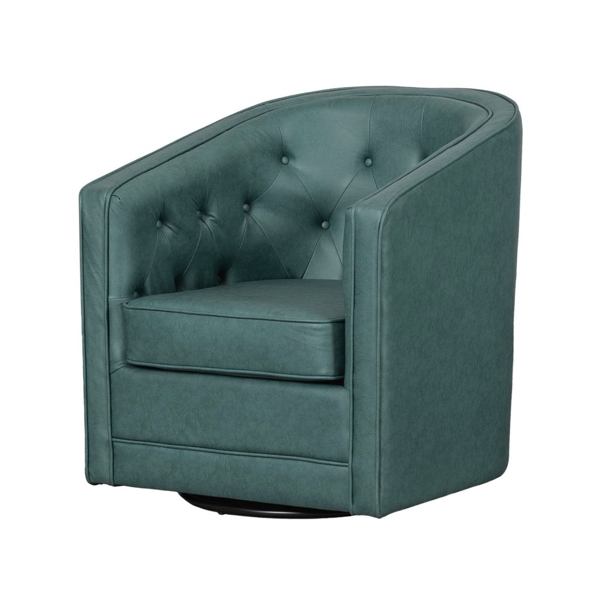 Premium Caddo Swivel Chair with Genuine Leathaire Upholstery - 360-Degree Rotation for Home Office, Living Room, or Study