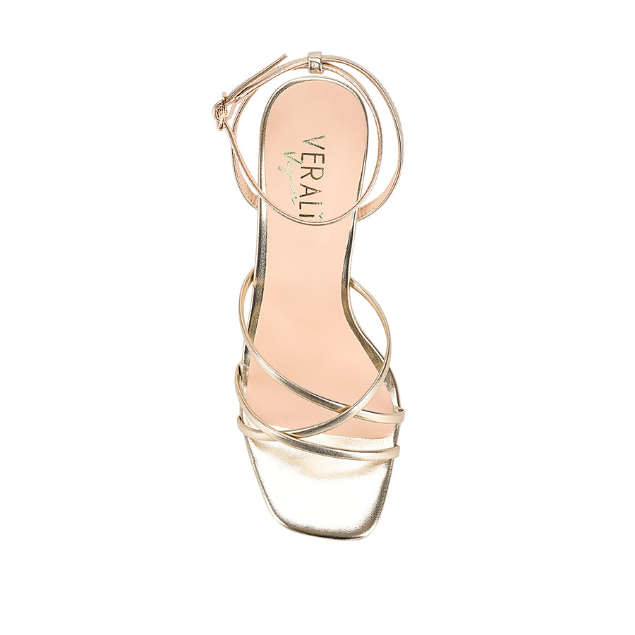 Penelope Strappy Sandals for Women - Elegant Champagne Gold Summer Sandals | Comfortable Dressy Heels for Weddings, Parties & Date Nights