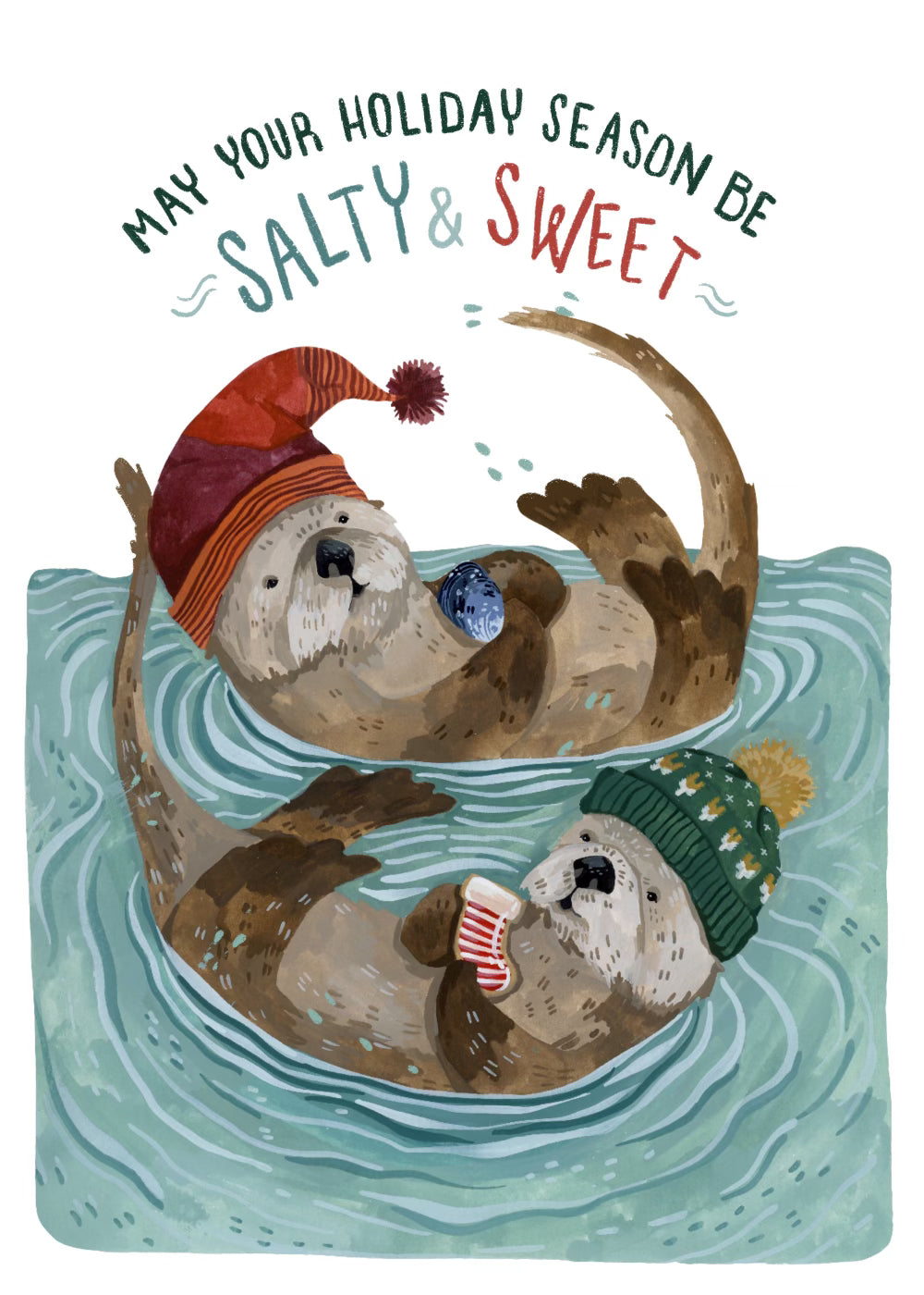 Festive Salty & Sweet Christmas Cards - Holiday Greeting Cards for Family & Friends - Perfect for Office Parties, Gift Exchanges & Seasonal Decor