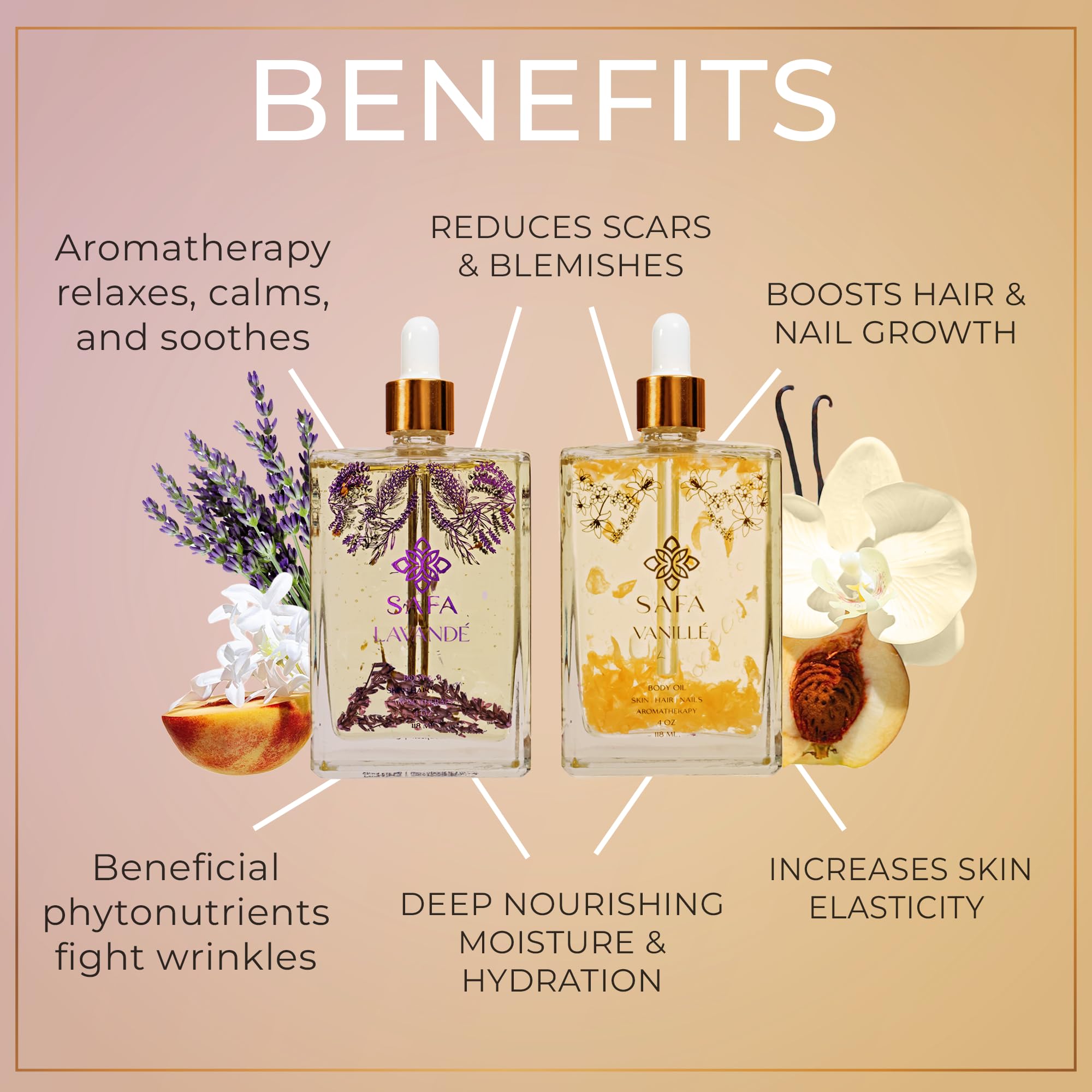LaVanillé - Pure Vanilla & Lavender Essential Oil for Skin Care, Facial Treatment, Hair Growth, Nail Health & Aromatherapy | Natural Moisturizer & Relaxing Scent for Spa, Massage & Home Diffuser