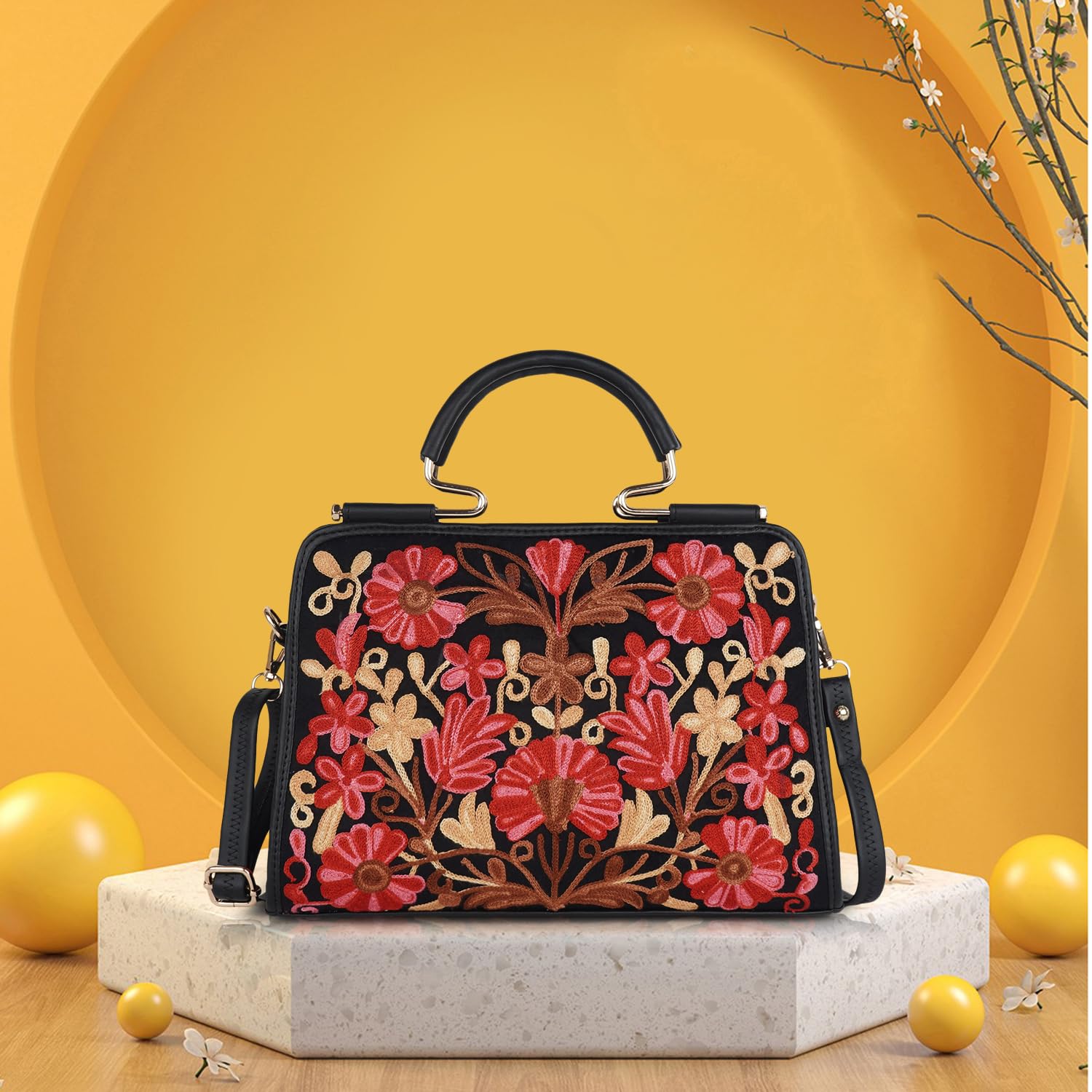 EVEDA Stylish Synthetic Leather Shoulder Crossbody Hobo Handbag for Women - Perfect for Work, Travel, and Everyday Use