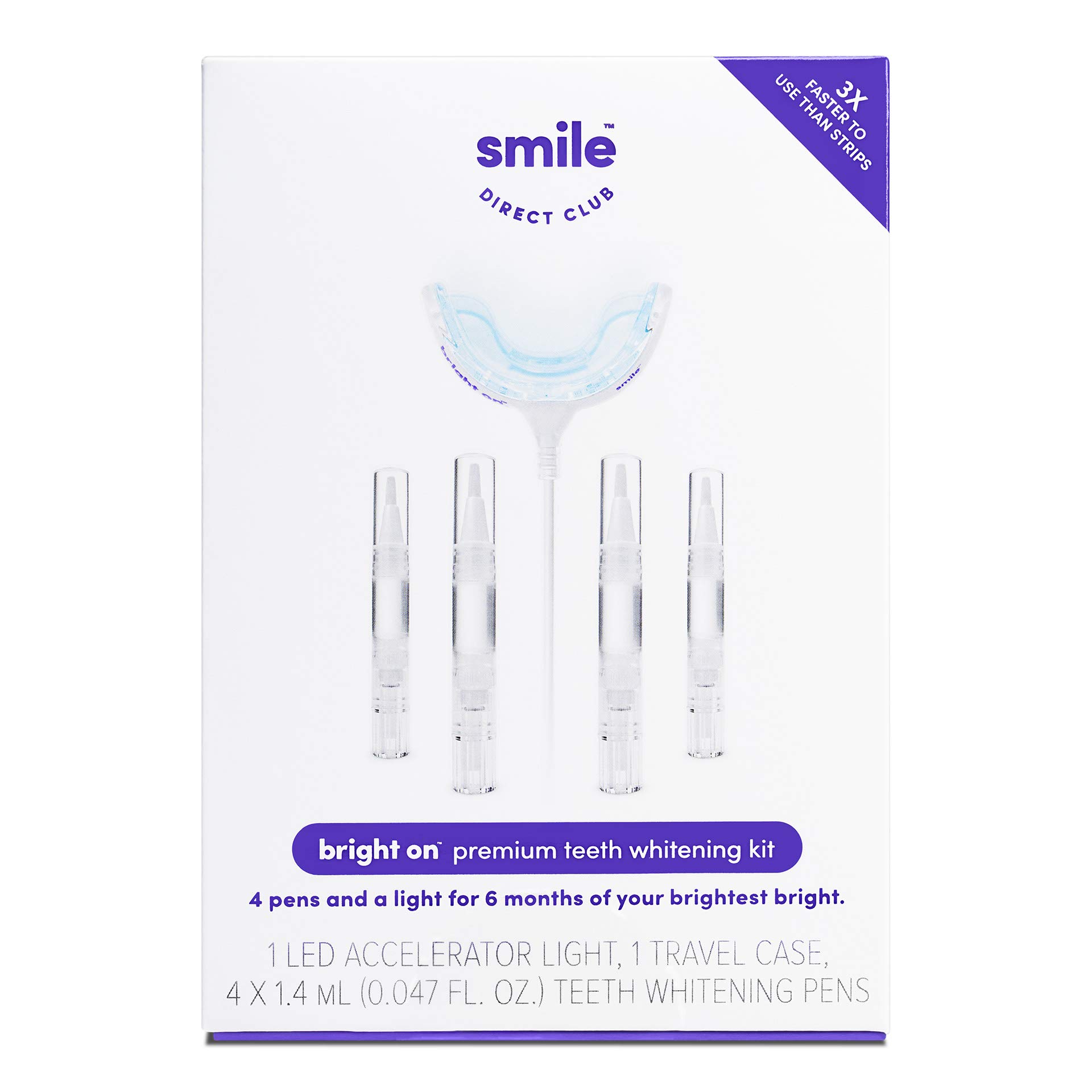Smile Direct Club Premium Teeth Whitening Kit with LED Accelerator Light & 4 Whitening Pens - Professional At-Home Teeth Whitening Solution for Brighter Smile | Perfect for Weddings, Job Interviews and Special Occasions