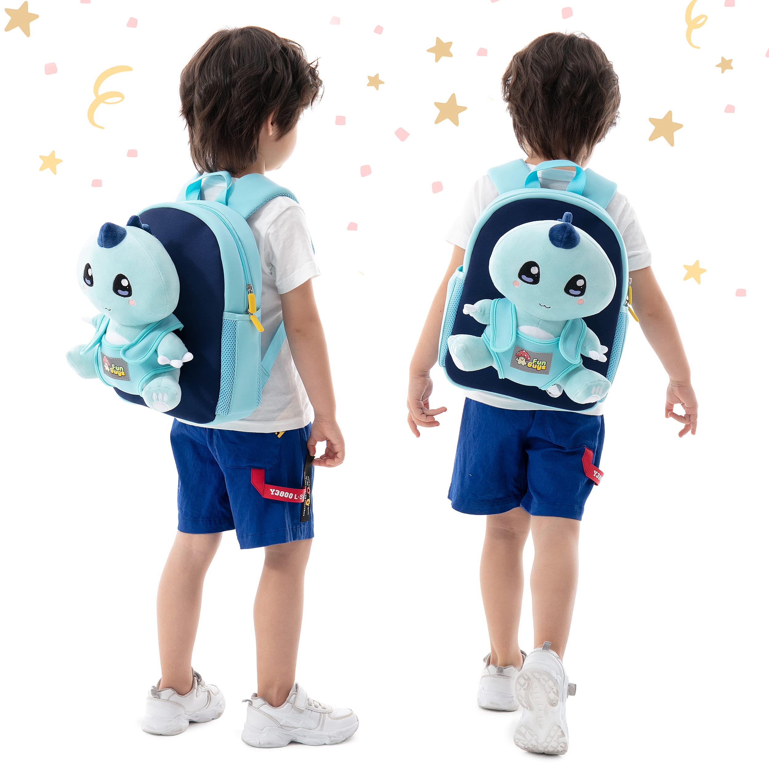 Cute Dinosaur Backpack for Kids 3-7 Years - Dino Bookbag for Boys & Girls - Lightweight Preschool & Kindergarten Backpack for School, Travel & Daycare - Perfect for Daily Use, Outdoor Adventures & Learning Activities