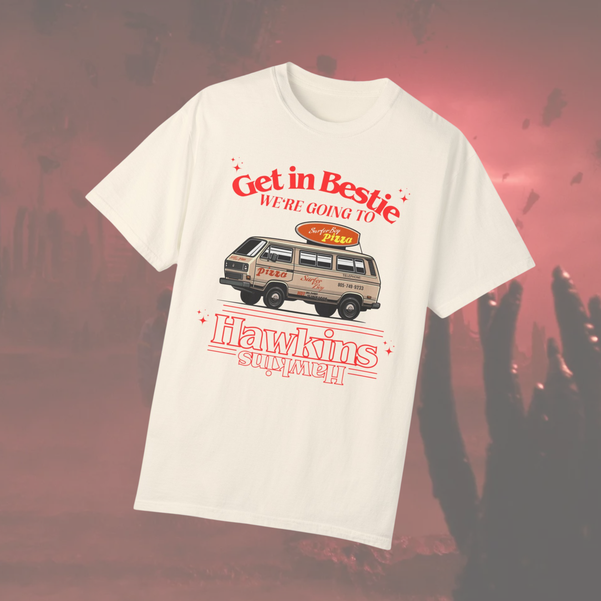 Best Friends Matching T-Shirts - Stranger Things Inspired Hawkins Shirt for Couples & Friends - Perfect for Halloween, Cosplay & TV Show Fans