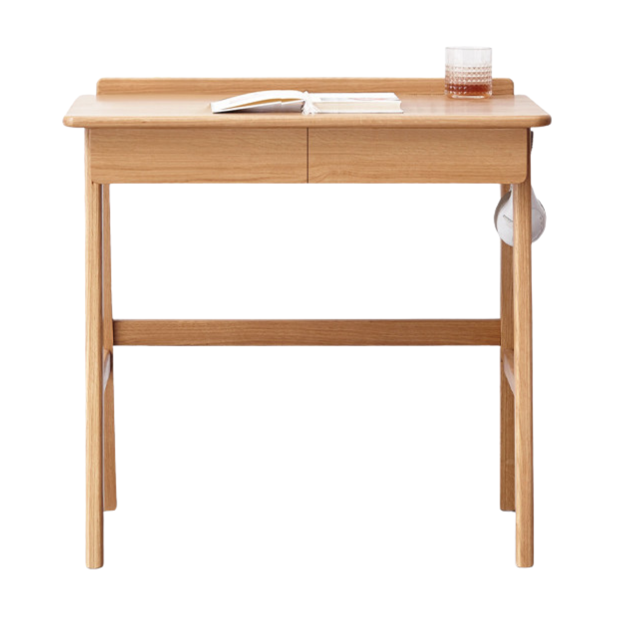 Solid Oak Wood Office Desk - Modern Console Table for Home & Office - Perfect for Workspaces, Living Rooms & Entryways