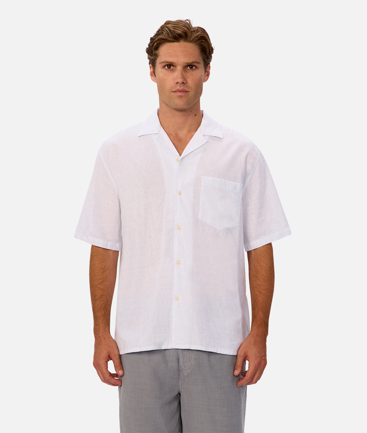 Lennox Short Sleeve Shirt for Men - Blue Marle Casual Button Down Shirt | Perfect for Office, Summer Outfits & Casual Wear
