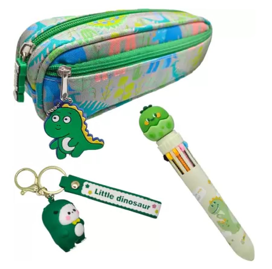 Green Dinosaour Pencil Pouch