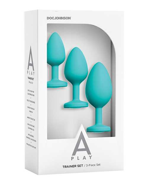 Premium Silicone Anal Trainer Set - Teal Color | Comfortable & Safe for Beginners | Perfect for Relaxation & Intimate Play