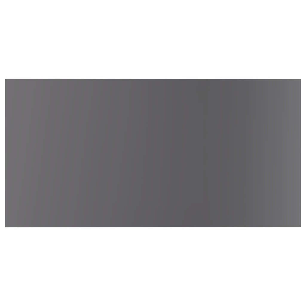 Fast Delivery Wall Mounted Floating Shelves - Set of 8 High Gloss Gray Display Ledges (31.5