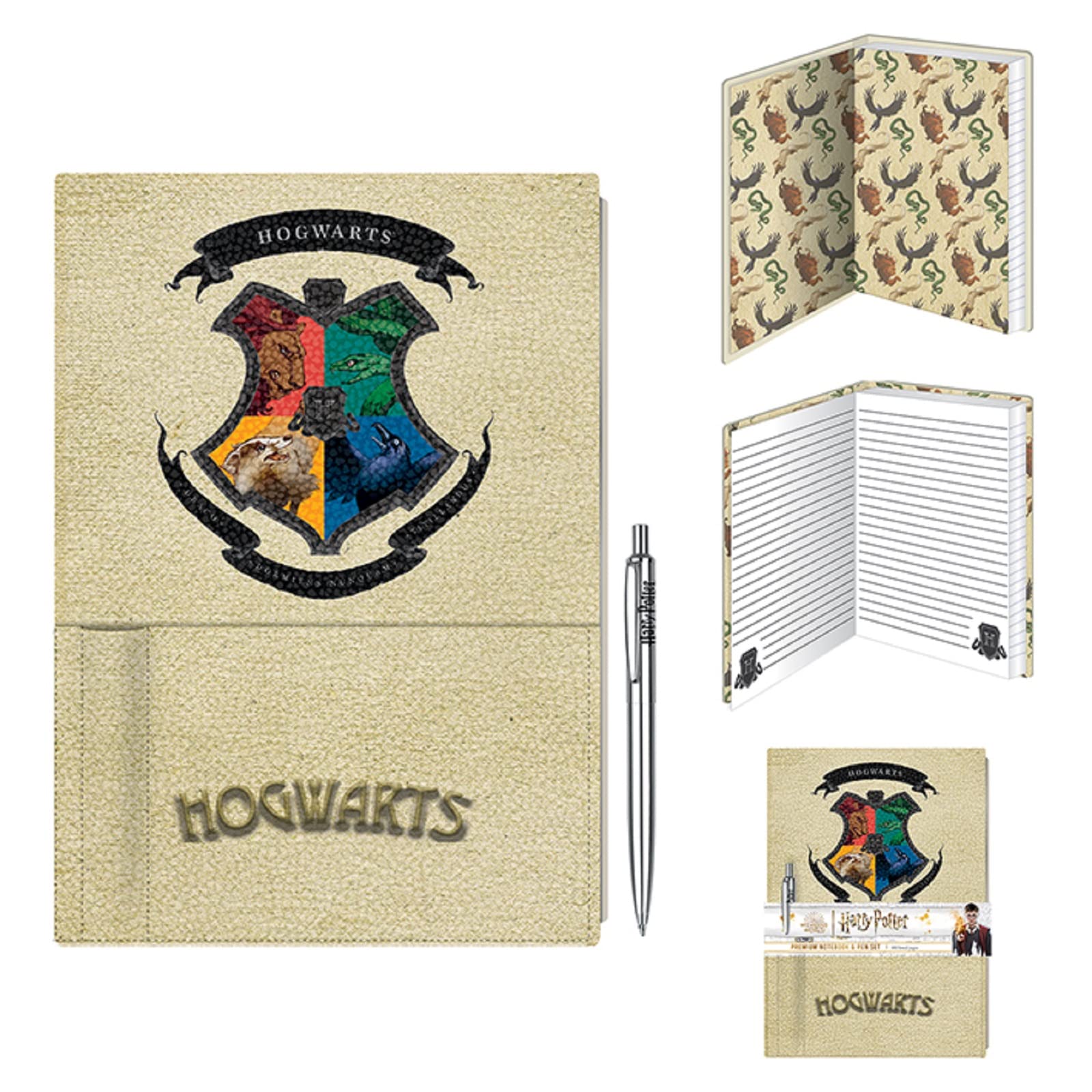 Official Harry Potter Notebook and Pen Set - Hogwarts A5 Notebook with Harry Potter Themed Pen | Perfect for Back to School, Journaling & Harry Potter Fans