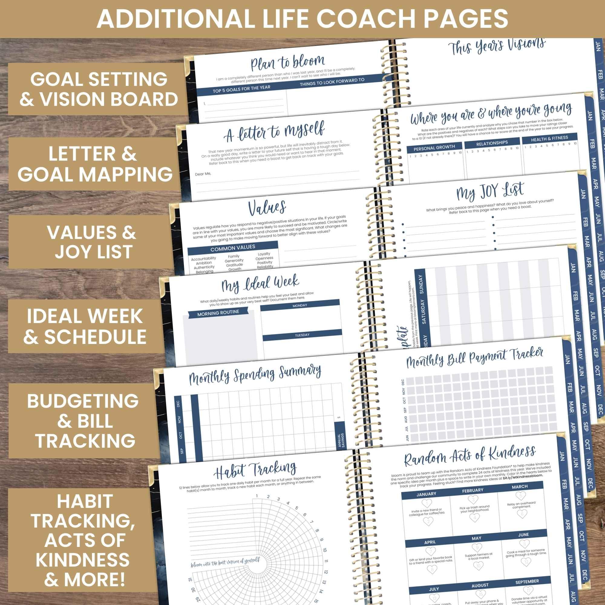 Bloom 2025 Hardcover Daily Planner - 8.5