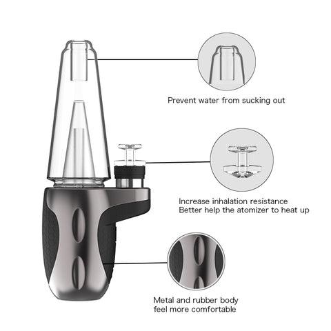Dabcool W2 Electric Dab Rig Kit - IPX4 Waterproof, 1500mAh Battery Portable Vaporizer for Wax & Concentrates | Perfect for Home Use, Travel & Outdoor Activities
