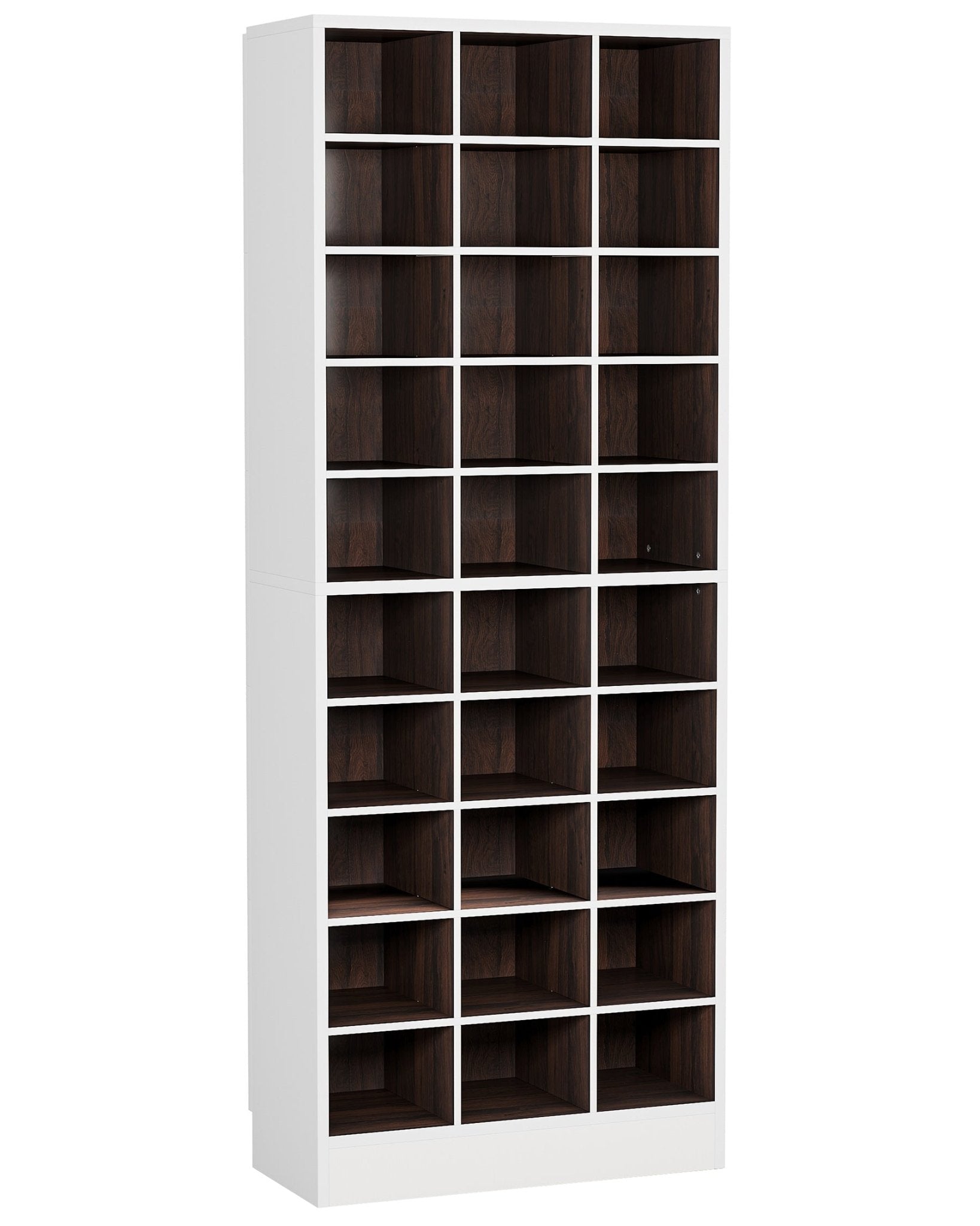 10-Tier Wooden Shoe Storage Cabinet with 30 Cubbies - Space Saving Shoe Organizer for Entryway, Closet & Bedroom - Perfect for Sneakers, Boots & Sandals