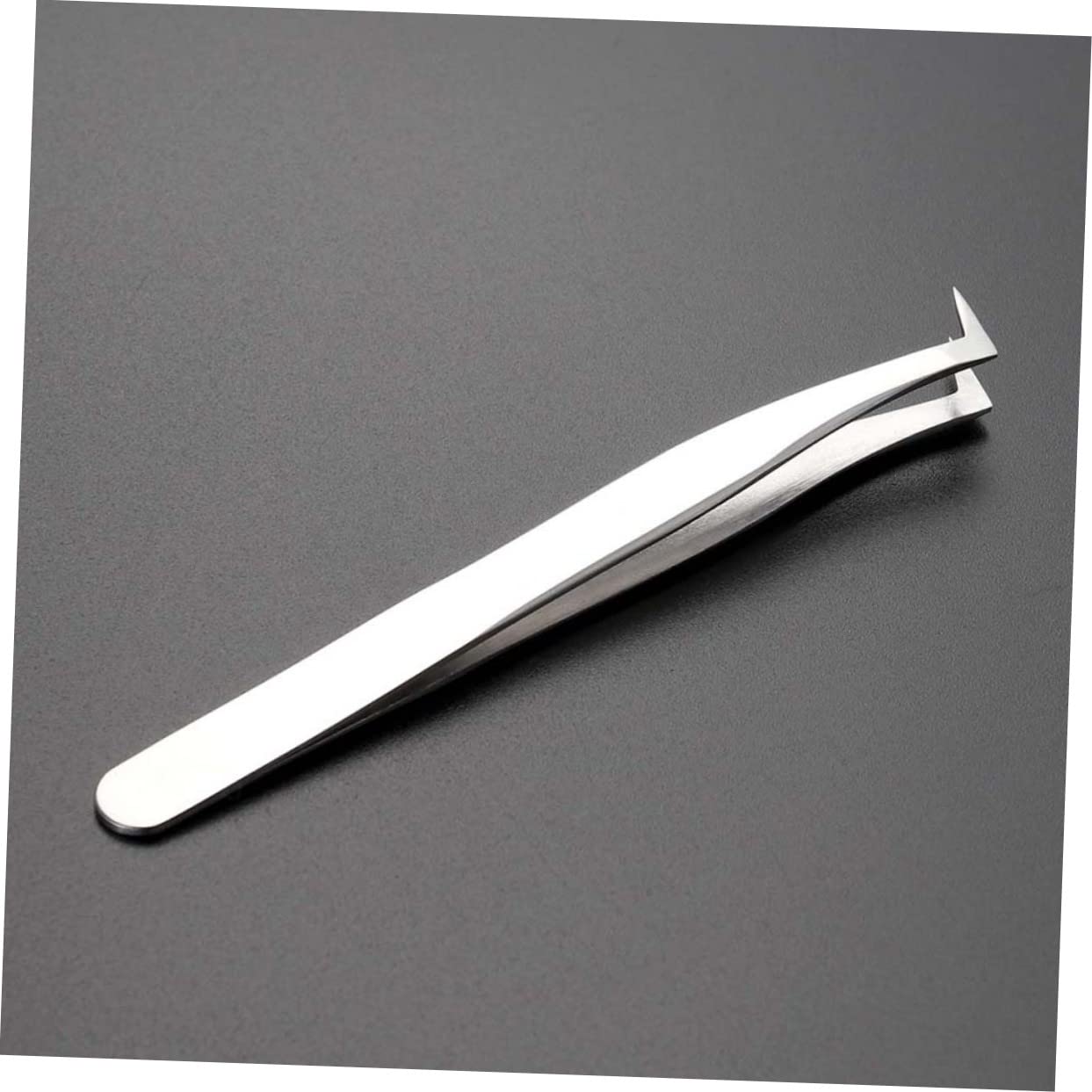 2Pcs Professional Eyelash Extension Tweezers Set - Straight & Curved Tweezers for Lash Extensions, Isolation, and Grafting - Perfect for Salon, Home Use, and DIY False Eyelash Application (Makeup Tools)