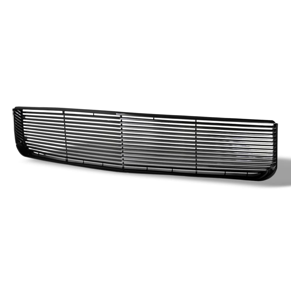2005-2009 Ford Mustang V6 Glossy Black Front Bumper Grille Replacement - Horizontal Style for Enhanced Airflow & Sporty Look | Perfect for Car Upgrades, Auto Shows & Mustang Enthusiasts