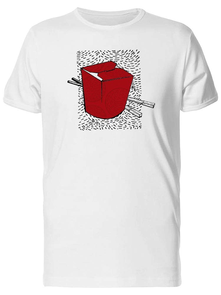 Chinese Takeout Box Graphic T-Shirt for Men - Comfortable Cotton Tee with Unique Asian Food Design - Perfect for Casual Wear, Street Style, and Asian Cuisine Lovers