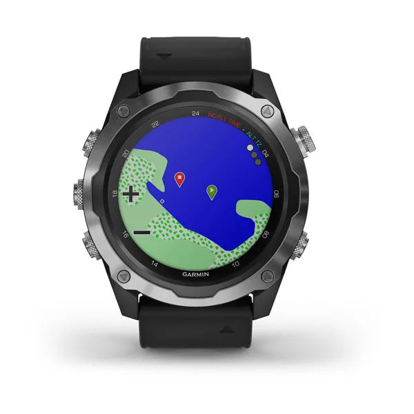 Garmin Descent Mk2 Dive Computer - Stainless Steel with Black Band | Professional Scuba Diving Watch for Underwater Exploration & Freediving