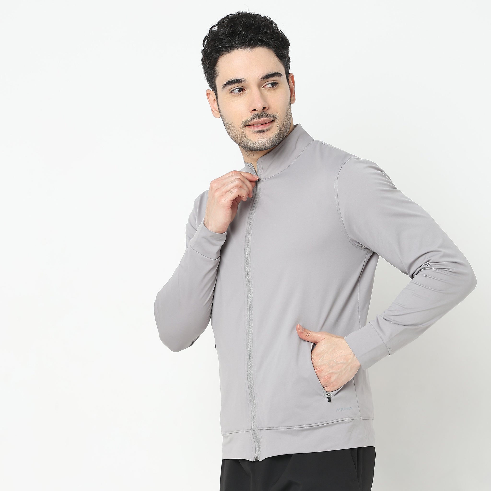 AirJack™ 24 Regular Fit Solid Men's Jacket with 2 Zip Pockets - Lightweight & Breathable Windbreaker for All Weather - Ideal for Outdoor Activities, Hiking, Travel and Daily Wear