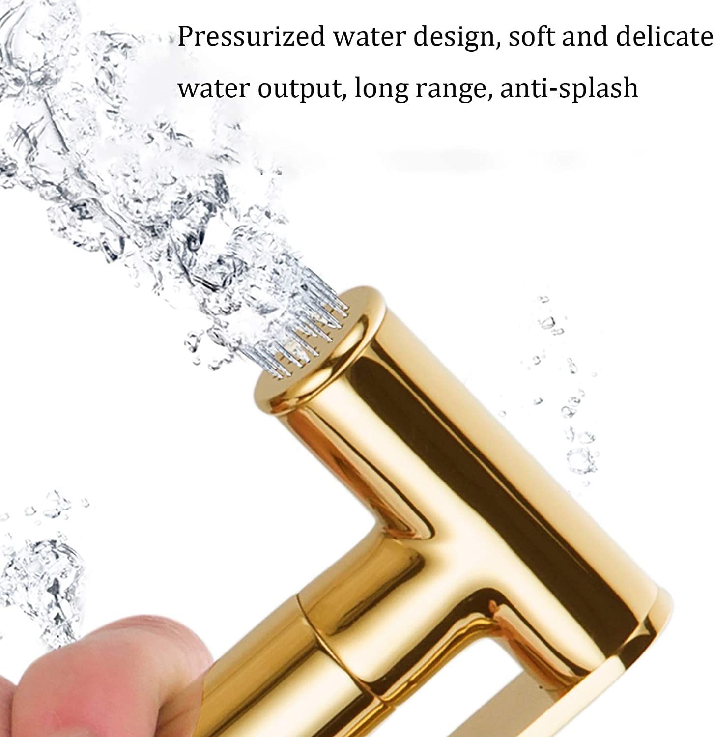 Premium Brass Handheld Toilet Sprayer Kit - Cold Water Wall Mounted Diaper Sprayer for Bathroom & Washroom (Gold Finish) - Perfect for Cloth Diaper Cleaning, Pet Washing, and Bathroom Hygiene