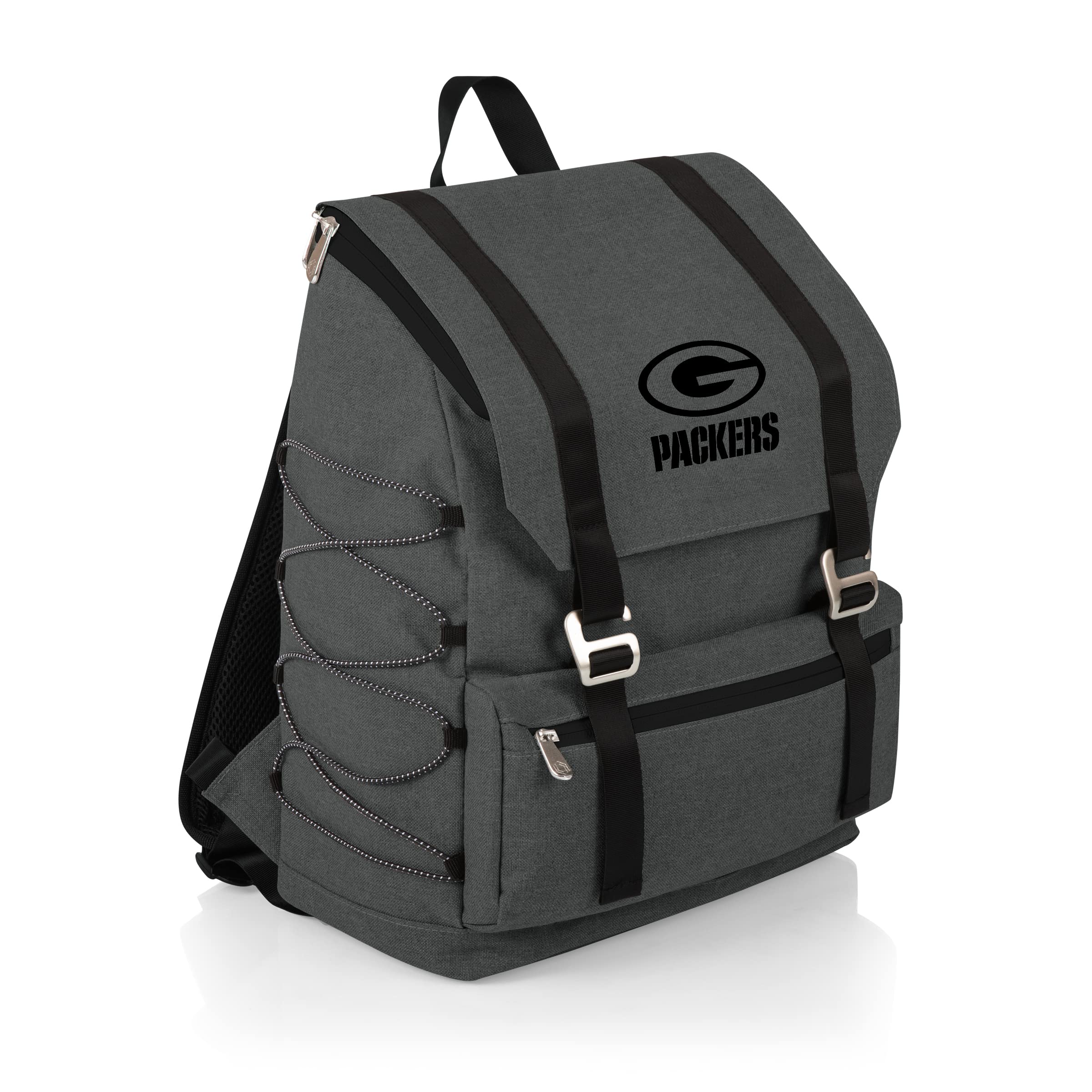 PICNIC TIME NFL Green Bay Packers OTG Traverse Backpack Cooler - Insulated Soft Cooler Backpack for Hiking, Camping & Tailgating - Portable Beer & Drink Carrier (Heathered Gray) - Perfect for Outdoor Adventures, Sports Games & Beach Trips