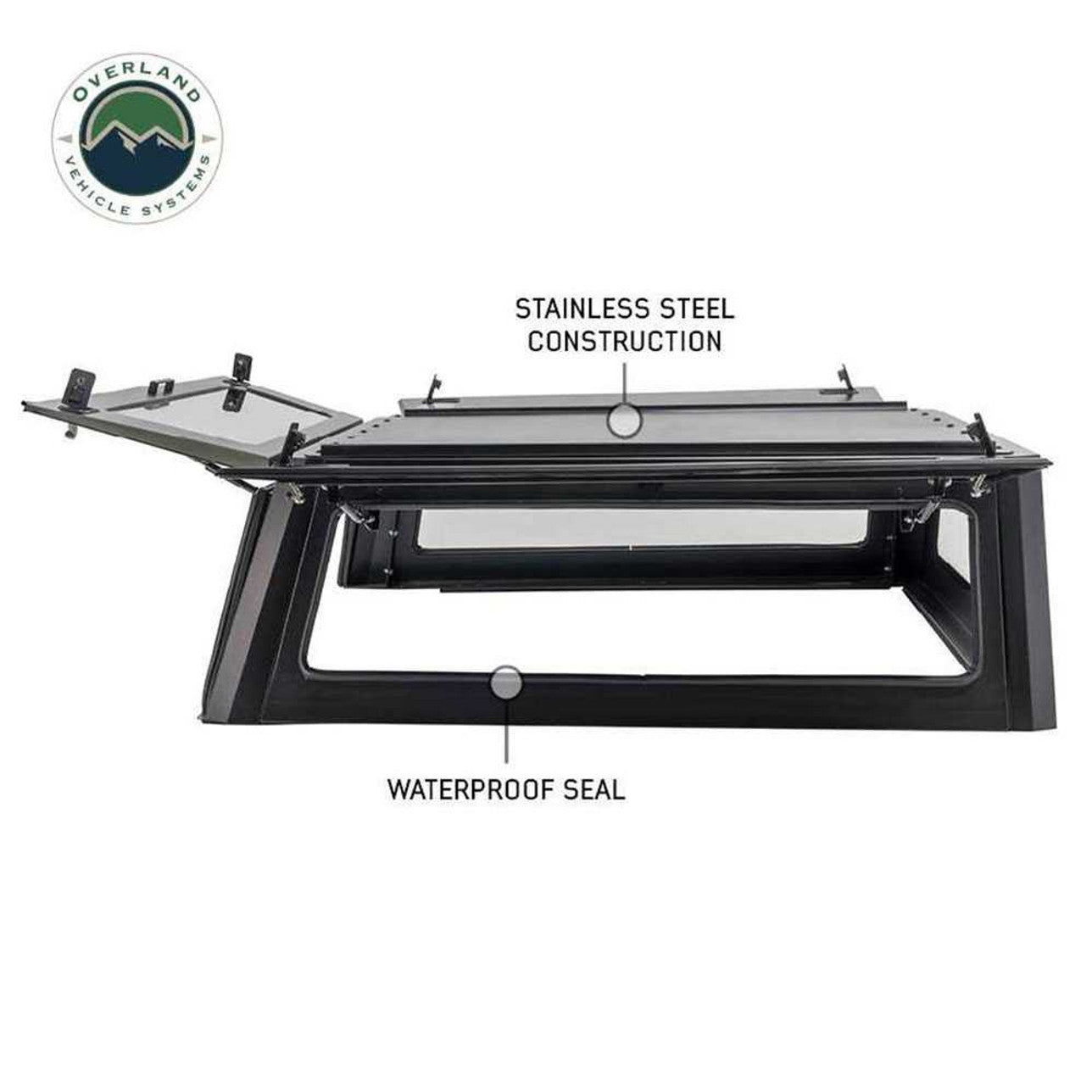 2009 RAM 2500/3500 6.4 ft Bed Truck Cap | Overland Vehicle Systems Expedition Series | Heavy Duty Truck Accessory for Camping & Off-Road Adventures