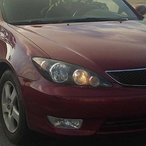 Spec-D Tuning Black Headlights for 2005-2006 Toyota Camry - Pair LED Headlight Assembly with Clear Lens (Left + Right) - Upgrade for Night Driving & Enhanced Style