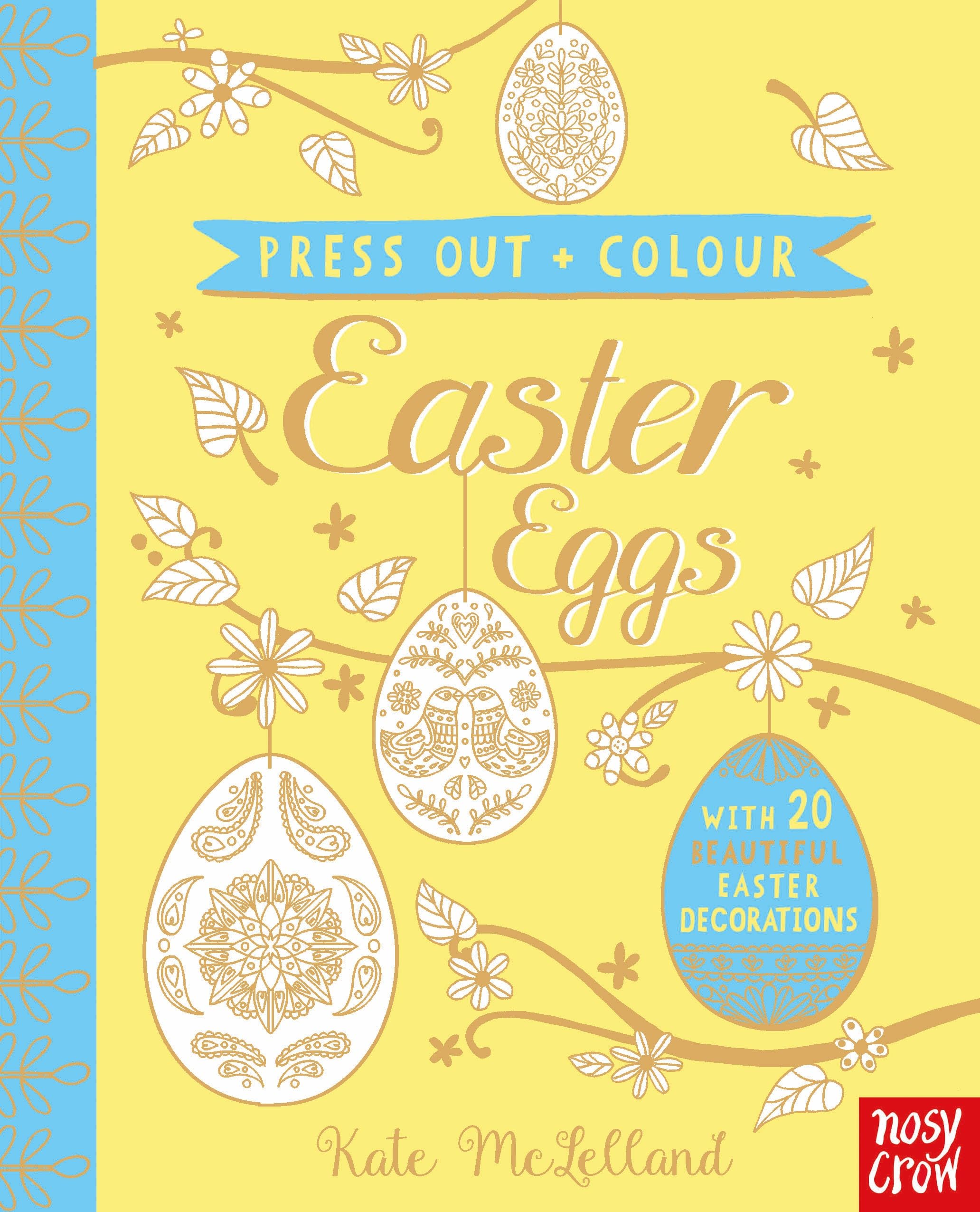 Easter Egg Press Out and Coloring Book for Kids - Fun DIY Easter Activity for Holiday Decorations & Party Favors