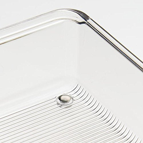 LINUS 3-Tier Clear Plastic Drawer Organizer - 12 x 3 x 2 Inches - Perfect for Kitchen, Bathroom & Office Storage - Organize Utensils, Makeup & Stationery