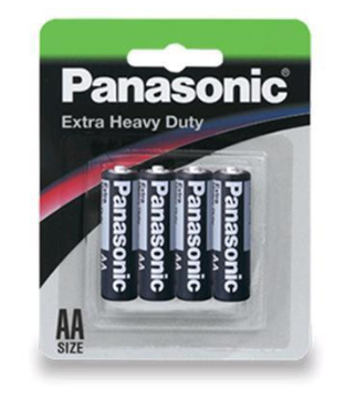 Panasonic Extra Heavy Duty AA Batteries (R6NP/4B) - 4 Pack | Long-Lasting Power for Flashlights, Toys, Remote Controls & Electronic Devices