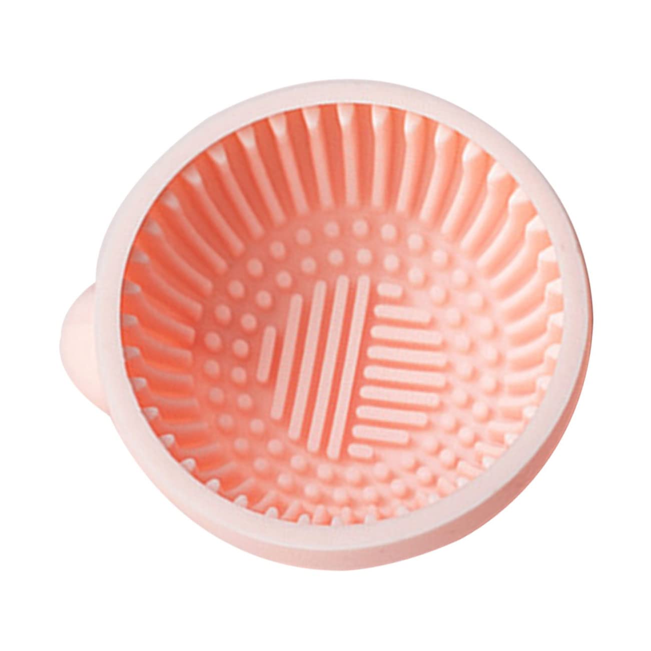 FOMIYES Silicone Makeup Brush Cleaning Tray & Sponge Cleaner Mat - Pink Cosmetic Brush Cleaning Gadget for Easy Makeup Tool Care | Perfect for Home, Salon, and Travel Use