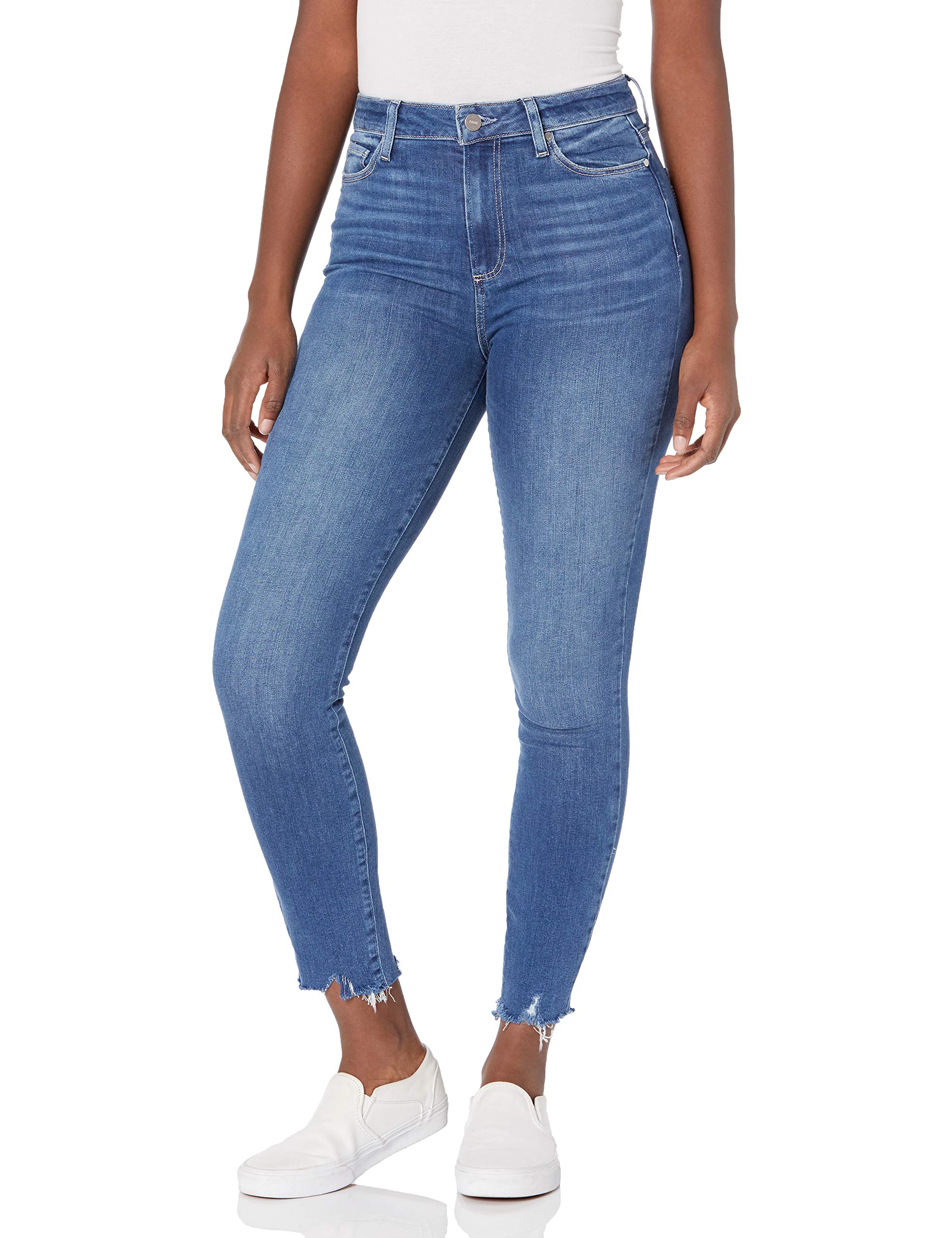 PAIGE Women's Margot Transcend High Rise Ultra Skinny Crop Ankle Jeans - Stretch Denim Pants for Casual Wear & Night Out