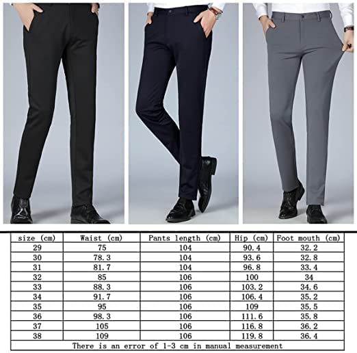 Premium Men's Ice Silk Suit Pants - Wrinkle-Free Stretch Dress Pants for Business & Summer | Breathable Cool Comfort for Office, Travel & Formal Occasions