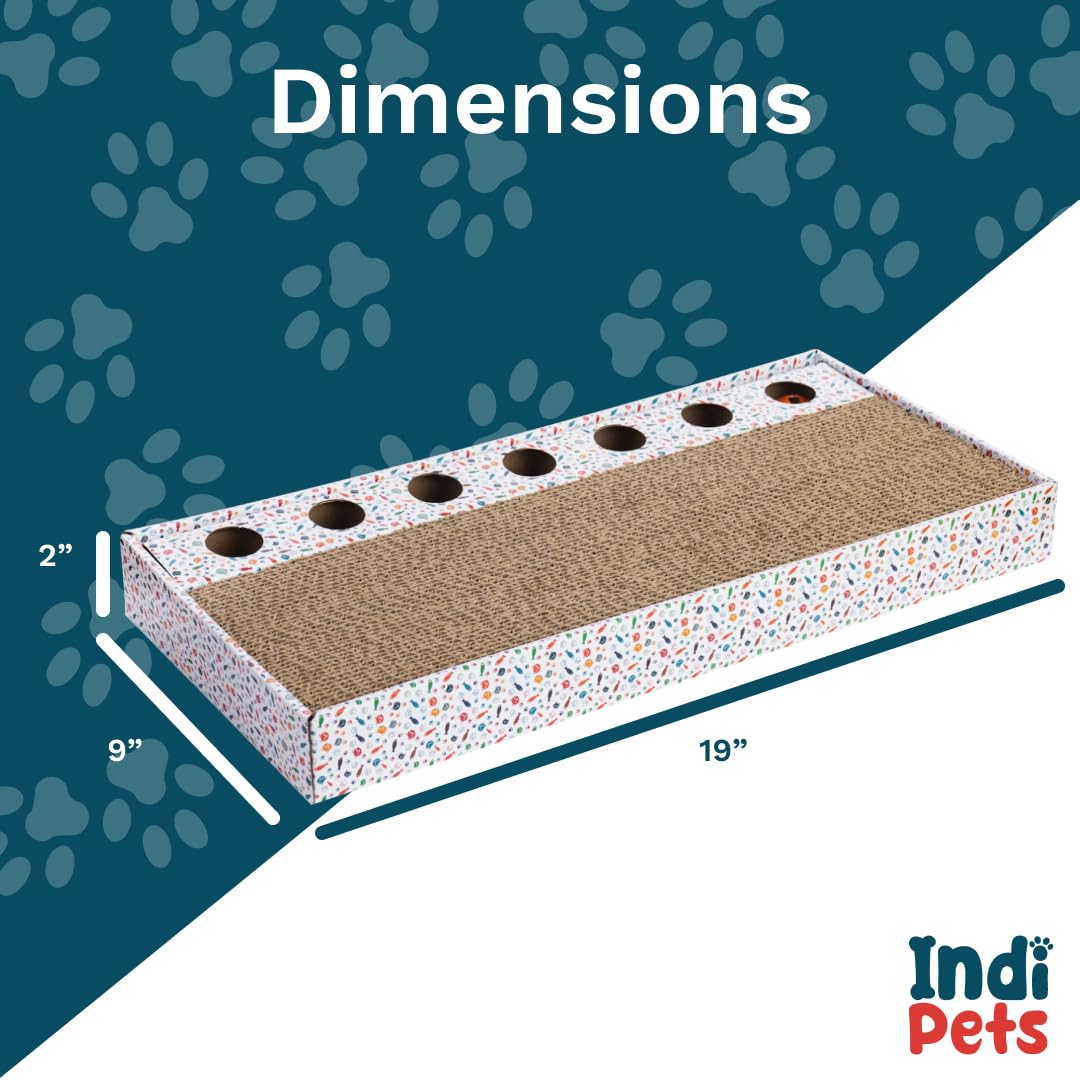 Cardboard Cat Scratching Pads - Durable Cat Scratchers for Kittens & Adult Cats - Scratch & Play Toy with Catnip - Perfect for Home, Office & Travel Use
