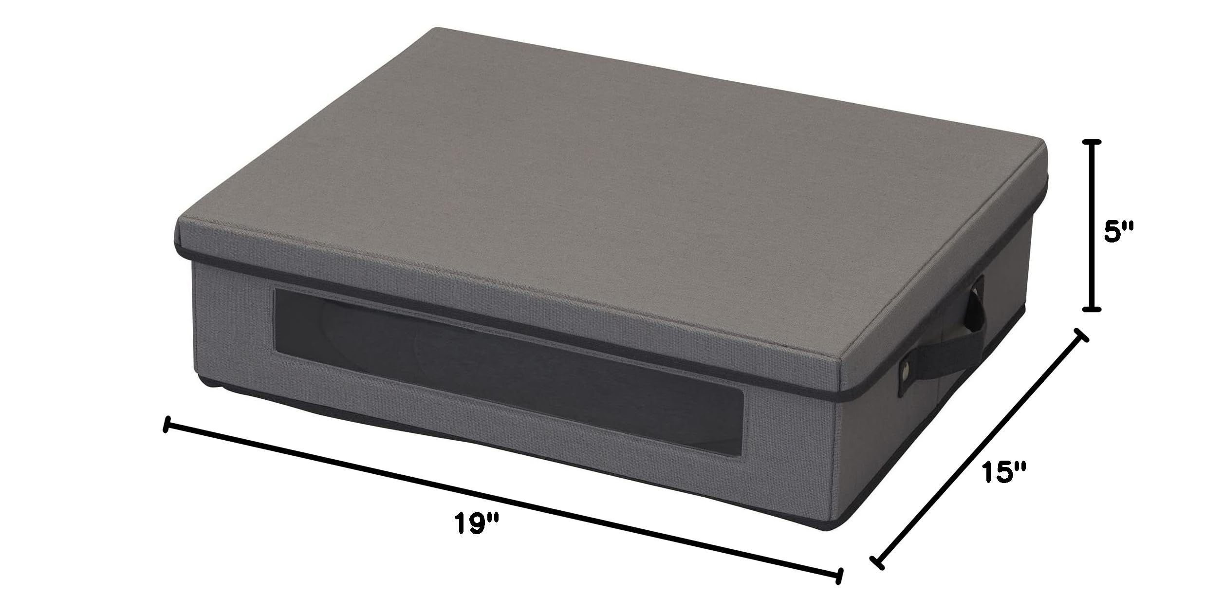 Household Essentials Gray Platter Chest - 12 Plate Storage Organizer for Dining Room, Kitchen, and Buffet Serving | Space-Saving Dishware Cabinet