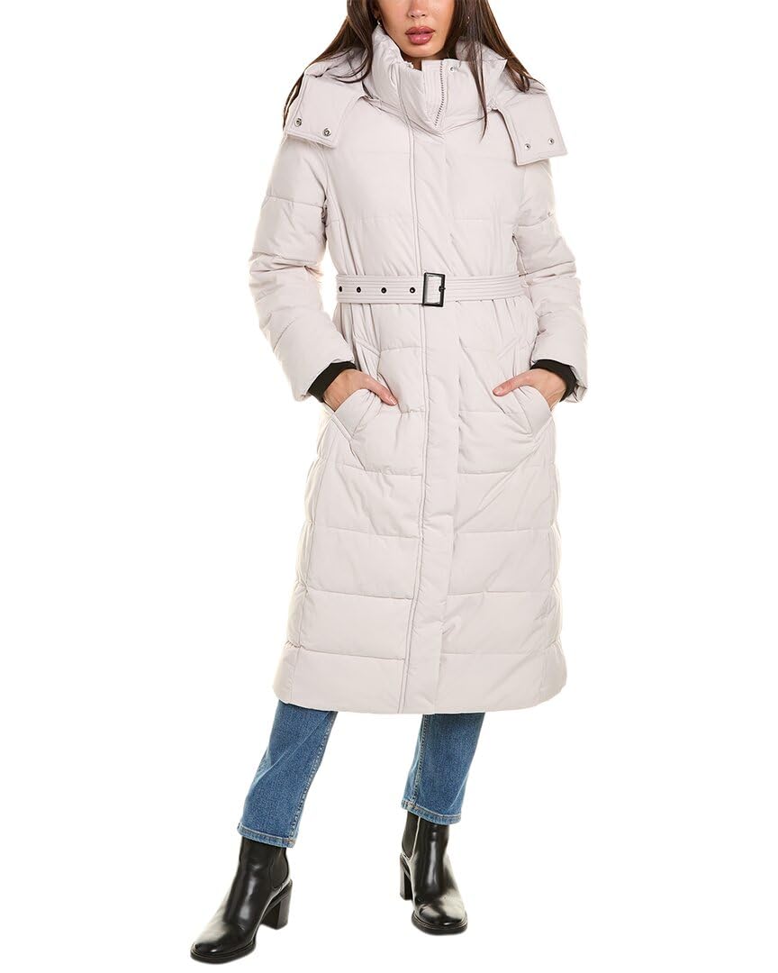 NVLT Women's Longline Puffer Coat - Lightweight Winter Jacket with Hood, Waterproof & Windproof, Warm Quilted Down Alternative for Outdoor Activities, Hiking, and Cold Weather Fashion