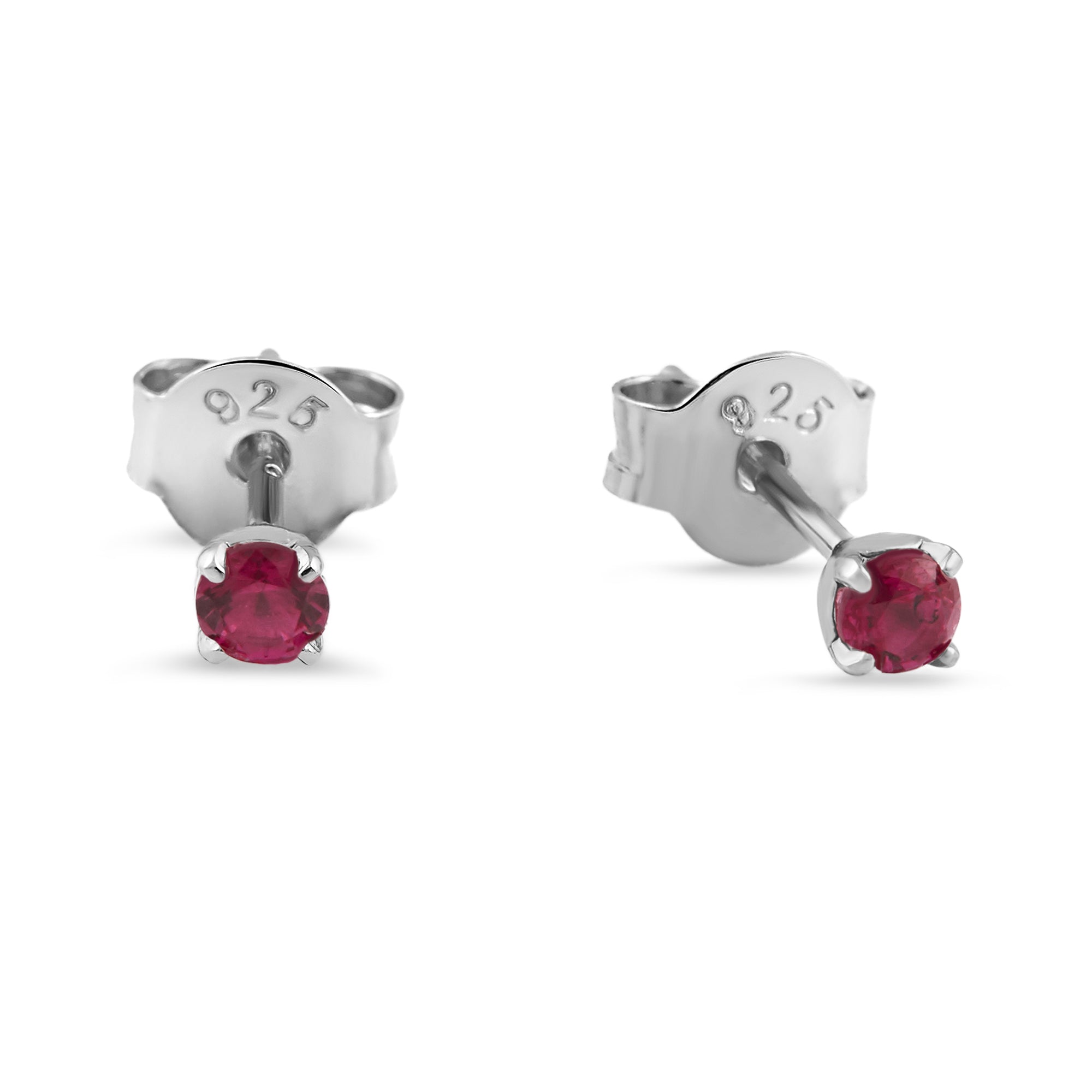 Exquisite 14K Gold Ruby Stud Earrings for Women - Perfect for Weddings, Parties & Everyday Elegance