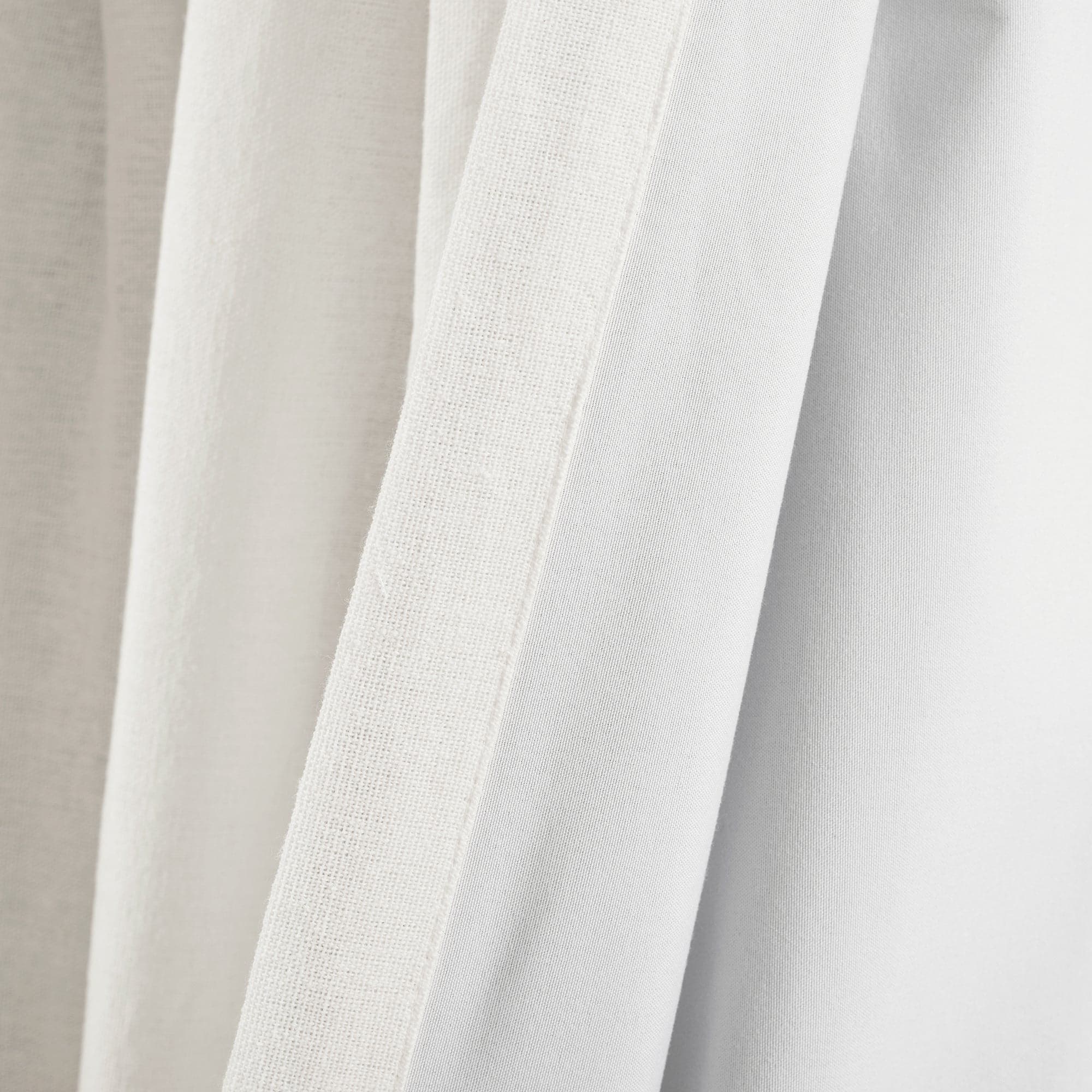 Blackout Linen Curtain Panels with Button Lining - 100% Light Blocking Window Drapes for Bedroom & Living Room Privacy & Sleep